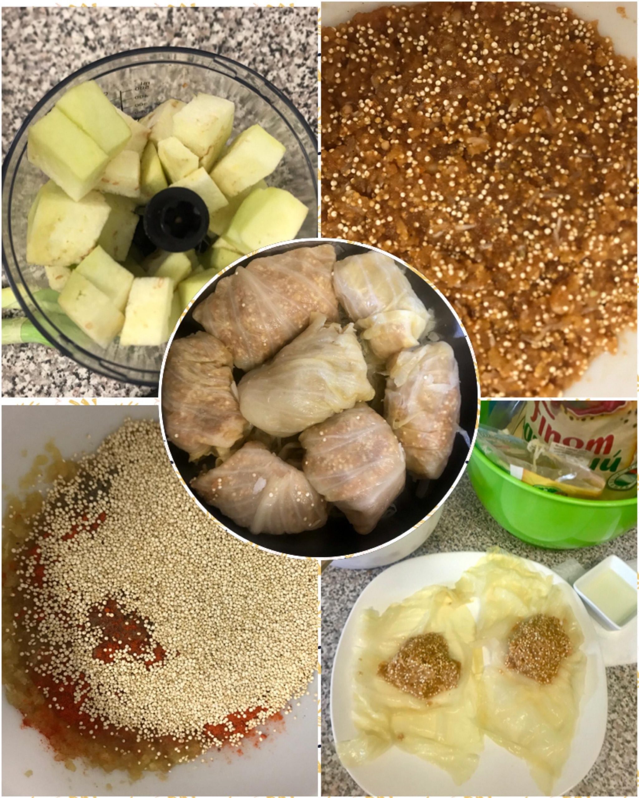 Vegán töltött káposzta növényi "tejföllel"