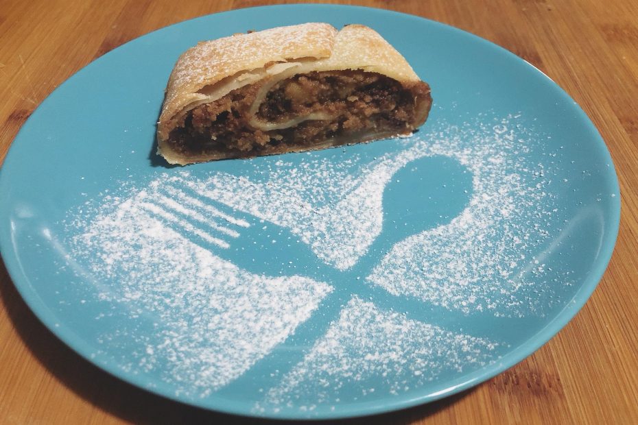 Körtés-marcipános-csokis rétes