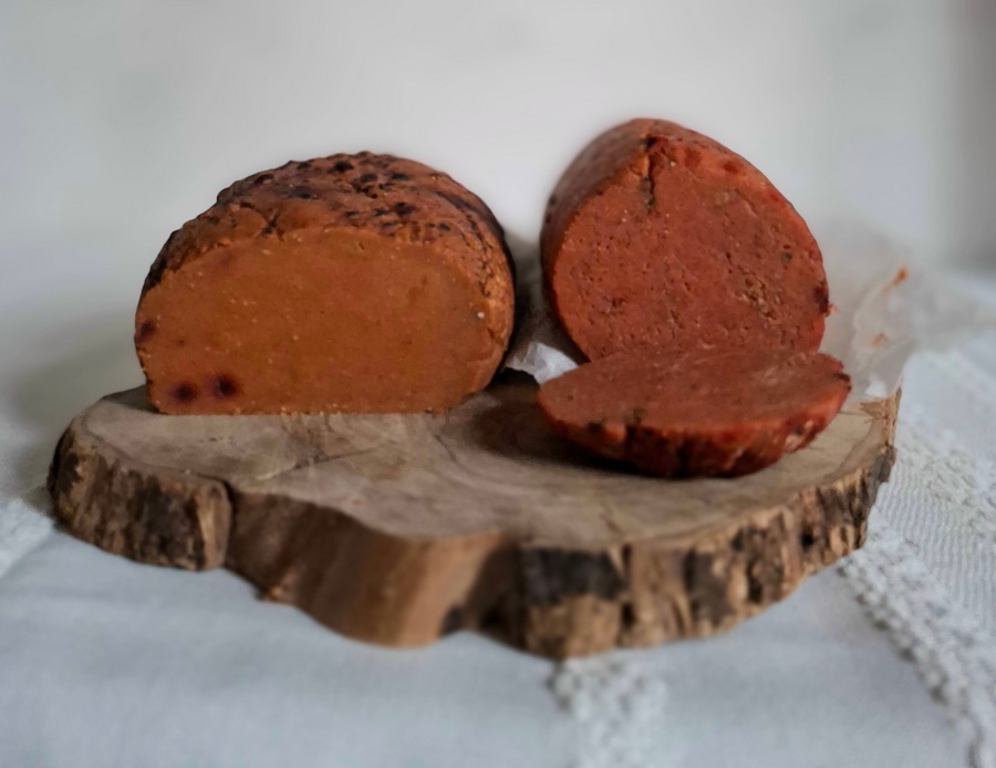 Vegán sonkaszalámi, vegán sonka - Horváth Judit, Fermentált Konyha társszerző, receptkönyvíró receptje